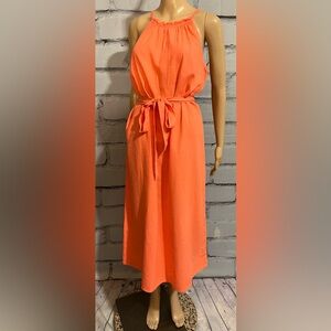 Beautiful Gap Salmon Colored Linen Mix Dress Size Medium
